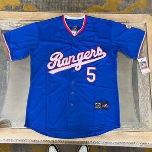 Corey Seager Jersey NEW Mens Large Blue Texas Rangers
